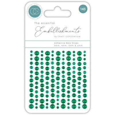 Craft Consortium - Enamel Dots autocollant «Green» 143 pcs